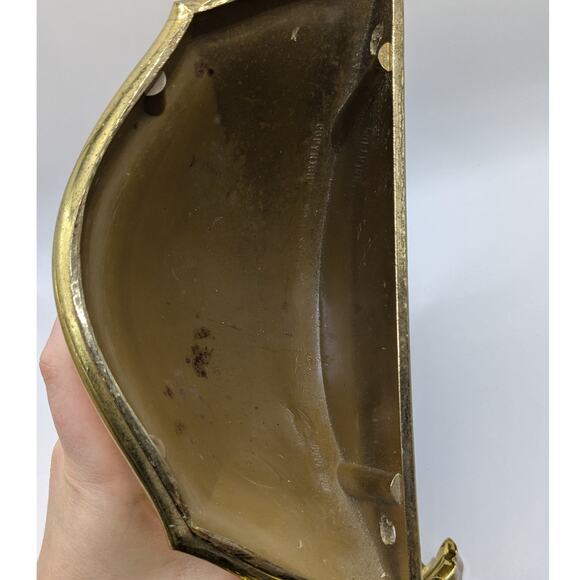 Vintage Hollywood Regency Homco Gold Ornate Plastic Wall Planter Pockets Pair - Picture 7 of 8